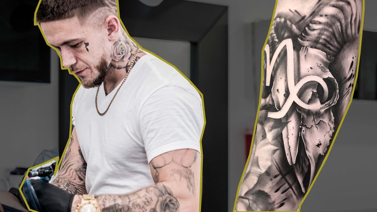 Ram Skull Tattoo – INKVASION Tattoo Studio · SINGAPORE