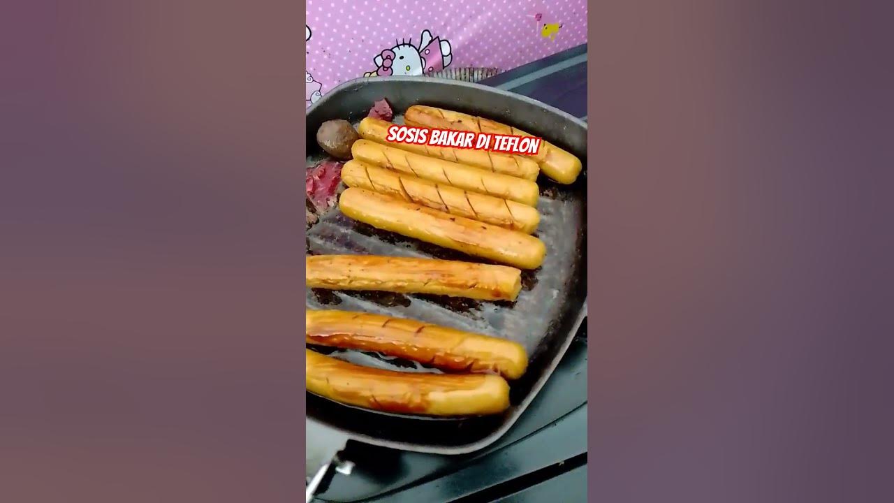 Sosis bakar di teflon #sosisbakar