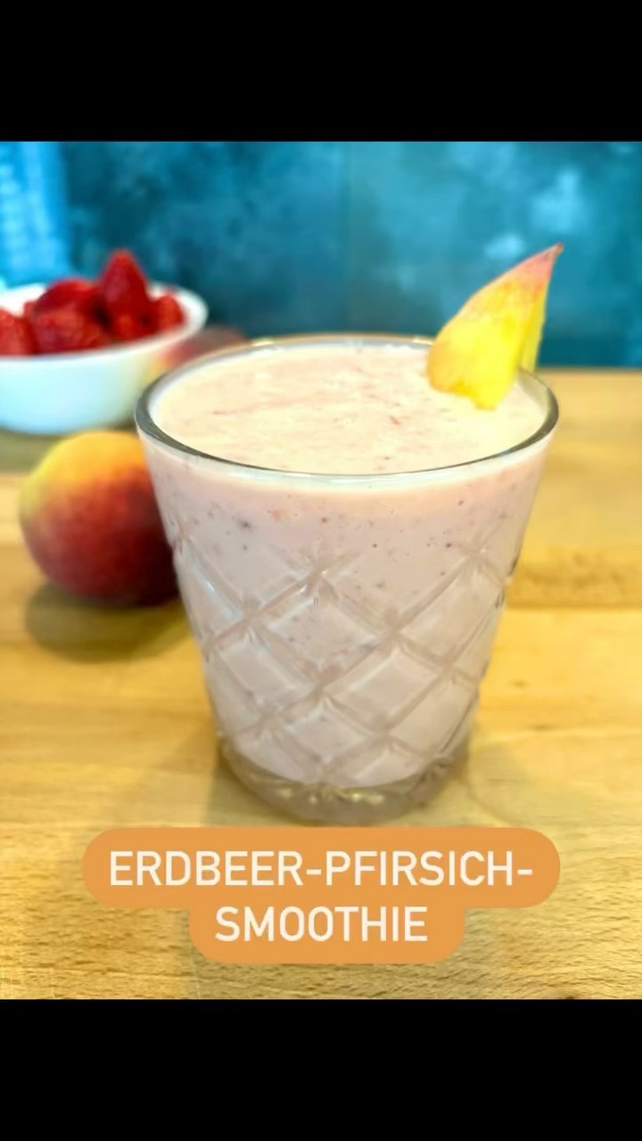 Erdbeer-Pfirsich-Smoothie #recipe #rezept #easy #fastrecipe # ...