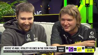 s1mple reactining to Counter-Strike 2 for the first time live on air