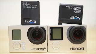 GoPro HERO4 BLACK Battery Life info & comparison test VS 3+ Black edition -  YouTube