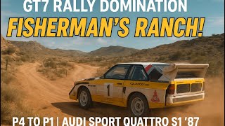GT7 Rally Domination Fisherman’s Ranch! 🔥 P4 to P1 | Audi Sport Quattro S1 ’87 | PS5 4K Logitech G29 screenshot 4