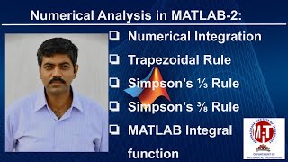 Numerical Analysis in MATLAB- 2: Numerical Integration