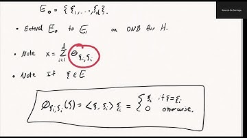 GOALS Prerequisites (8.4) - Trace Class and Hilbert-Schmidt Operators