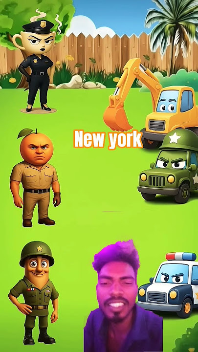 Profesion Ke Hisab Se Vehicle Match 🤣🚗 | Cartoon Brainrot | NYC Edition #cartoon #animasi #shorts