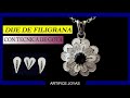 DIJE DE PLATA EN FORMA DE FLOR  ( filigree jewelry making )