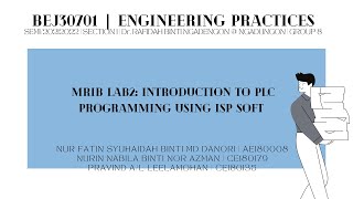 MRIB LAB2: INTRODUCTION TO PLC PROGRAMMING USING ISP SOFT