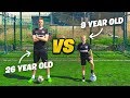 9 YEAR OLD VS 26 YEAR OLD FOOTBALL CHALLENGES (NEXT MESSI?)