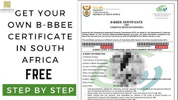 Get your own B-BBEE certificate for FREE online | South Africa | Small Business Tips