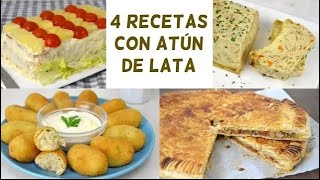 RECETAS CON ATÚN de lata ¡4 ideas FÁCILES y DELICIOSAS!