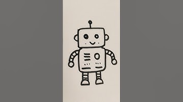 How to draw a Robot 🤖 #art #drawings #robot #shortsfeeds