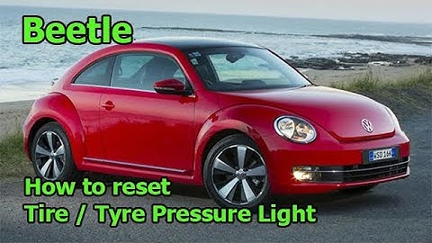 VW Beetle How To Reset Tyre / Tire Pressure Warning Light