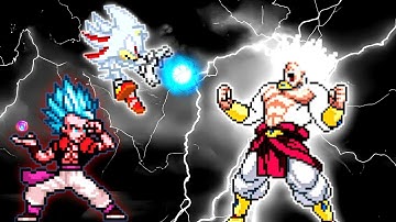 Gogeta V3.5 OP (AF) & Shadic V2 OP (AF) VS Limit Break Broly SSJ4 V2 OP in Jump Force Mugen