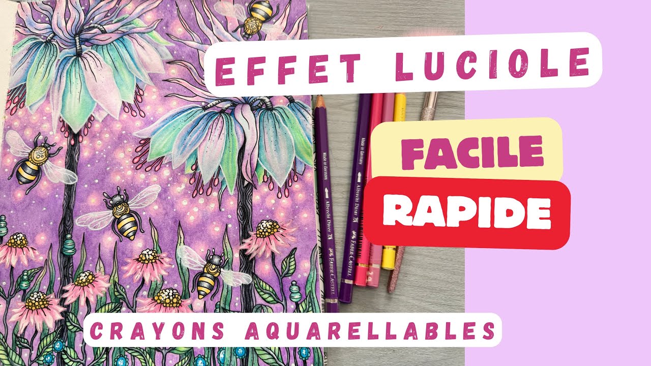 Tuto coloriage effet luciole et  lumière dans Hanna Karlzon Daydreams