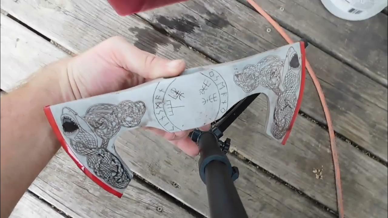 PART 4 Etching with salt vinegar & battery charger; DOUBLE BLADED