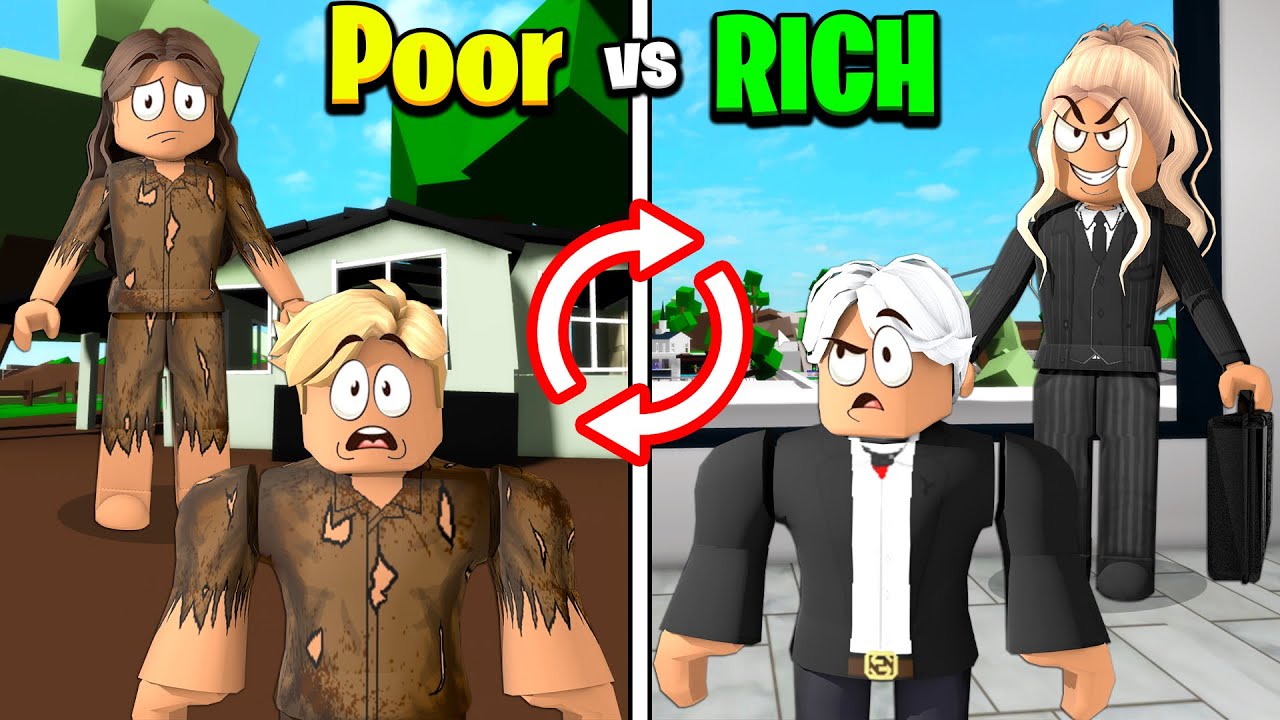 RICH to POOR in ROBLOX BROOKHAVEN!