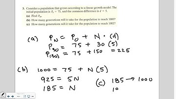Discrete Math - Linear Population Model - Ch 10 Ex 3