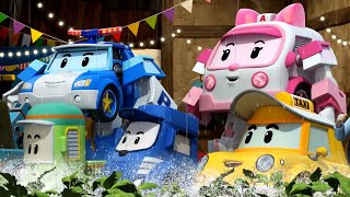 A Rainy Day Song│POLI 10 Minute│Songs for Kids│Rain Rain Go Away│Robocar POLI - Nursery Rhymes