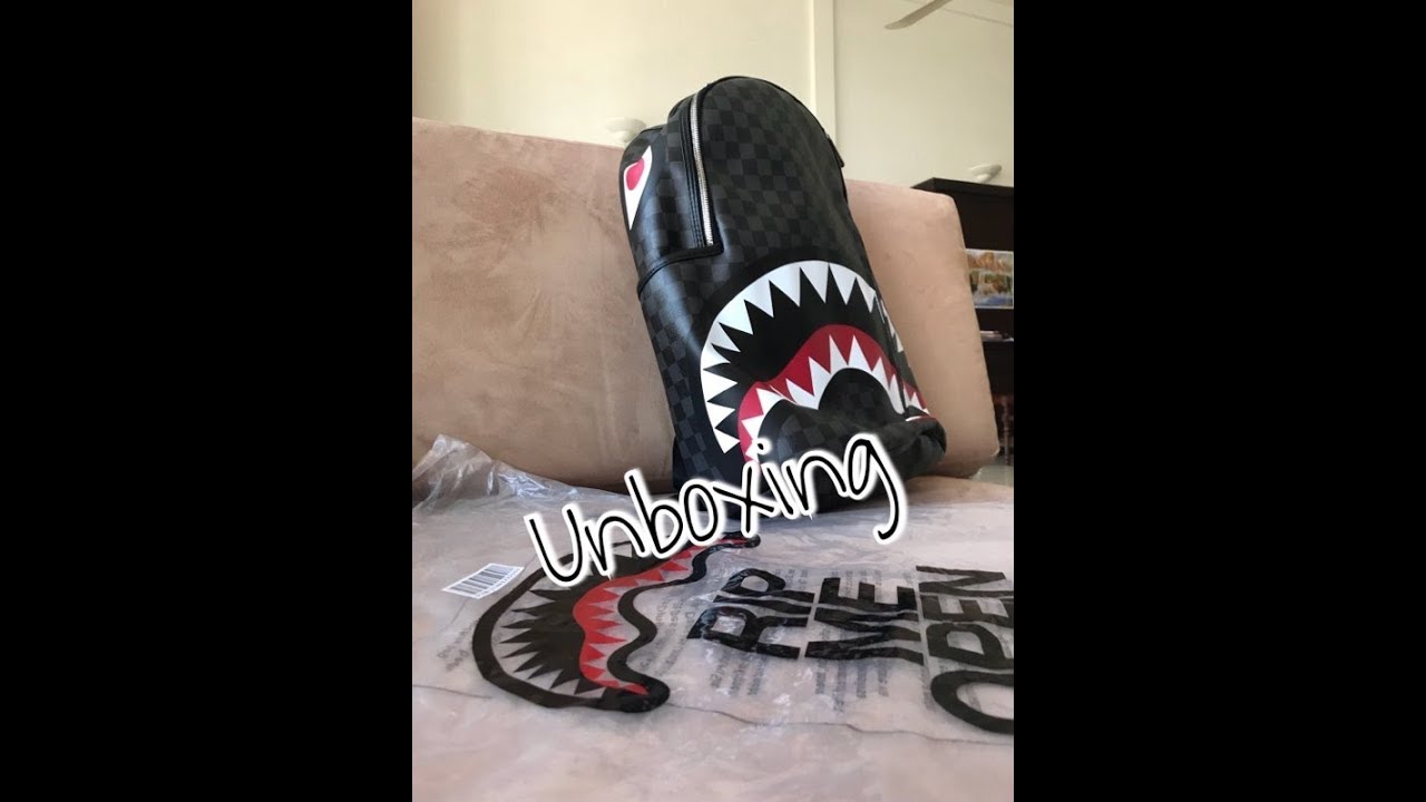 Sprayground Sharks in Paris Backpack Triple Unboxing and Review