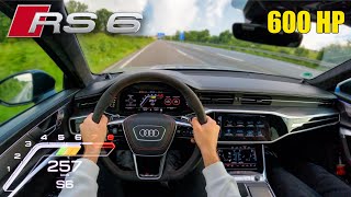 AUDI RS6 C8 Avant 600HP ACCELERATION SOUND & AUTOBAHN POV