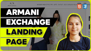 Armani Exchange Landing Page using HTML & CSS | Full Stack Web Development