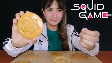 Squid Game #2 Cookie Dalgona Candy Honeycomb ASMR Challenge (+Cooking)  | Netflix