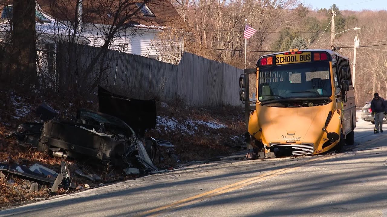 School bus, car involved in crash in Grafton YouTube