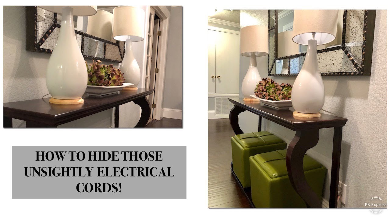 HIDING THOSE UNSIGHTLY ELECTRICAL CORDS 