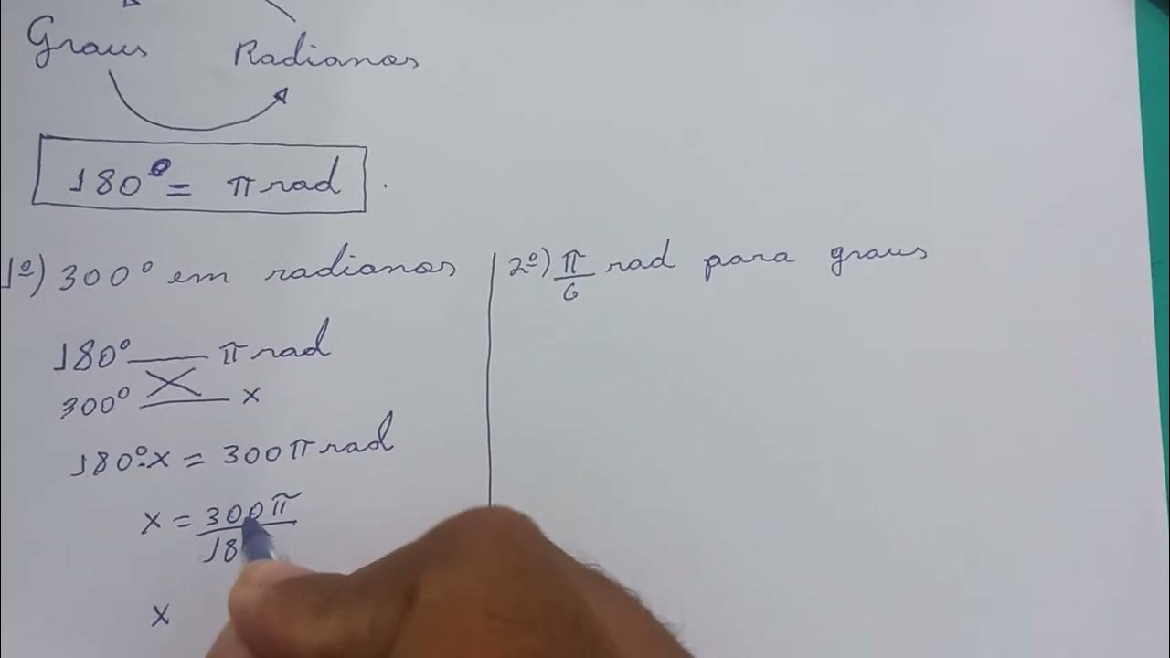 Graus para radianos e radianos para graus youtube