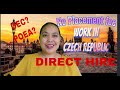 DIRECT HIRE &amp; NO PLACEMENT FEE, Work in CZECH REPUBLIC