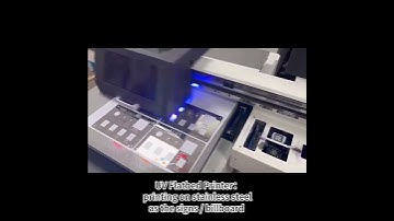 UV Flatbed Printer：printing on stainless steel as the signs