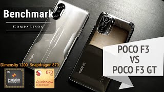 Poco F3 vs Poco F3 GT Redmi K40 Gaming Edition Benchmark Comparison Test | SD 870 vs Dimensity 1200