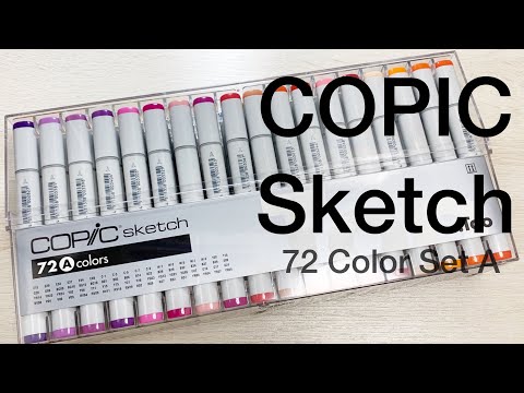 COPIC SKETCH 72 Color Set A | Swatching, Coloring and Blending
