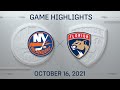 NHL Highlights | Islanders vs. Panthers - Oct. 16, 2021