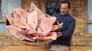 Pig Ears Stewed and Pressed Into Bulks, Special Cooking Makes Wonderful Dish | Uncle Rural Gourmet