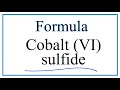 Cobalt Compounds and Sulfide Chemistry