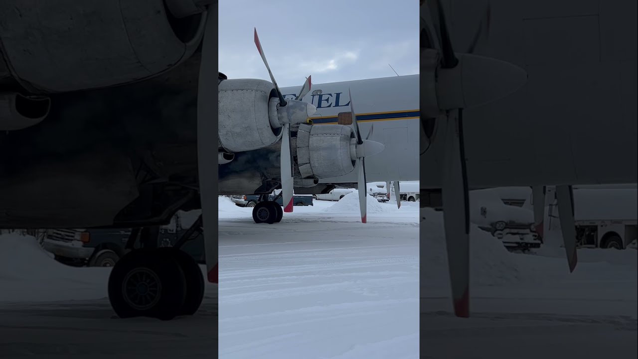 Starting The 70 Year Old Engines On DC6 Pilotlife Dc6 Startup Coldstart Alaska Arctic