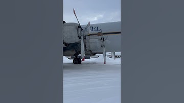 Starting the 70 year old engines on the DC6 #pilotlife #dc6 #startup #coldstart #alaska #arctic