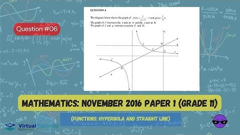 FUNCTIONS: HYPERBOLA AND STRAIGHT LINE | November 2016: MATHEMATICS Paper 1 Question 6 (Grade 11)