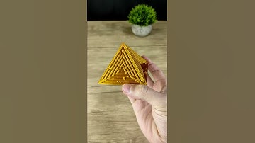 3D Printed Gold Pyramid With Puzzle Maze || 3D Printing Timelapse