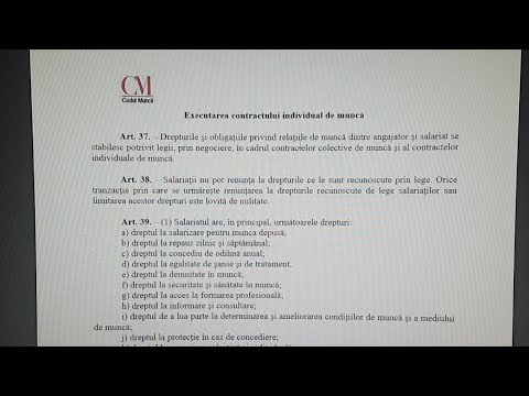 Codul Muncii Ep 3 Executarea CIM Drepturi și Obligații