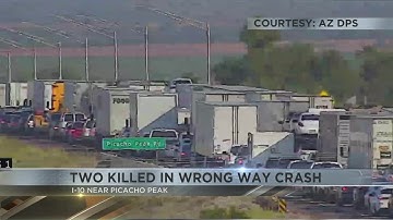 Two dead in wrong-way crash that shut down EB I-10 near Picacho Peak