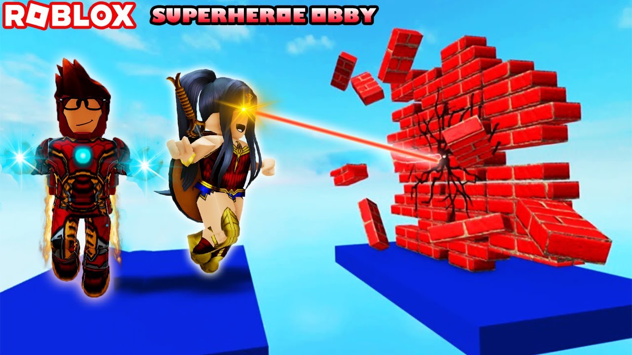 IronGutti Y WonderSam Usan Sus Poderes Para Pasar Este Obby De SuperHeroes! 😎👊