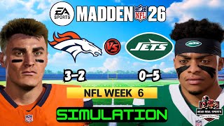 картинка: «Бронкос» против «Джетс» | Неделя 6 НФЛ | Прогнозы MADDEN 26