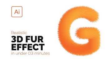 Create Realistic 3D Fur Effect in just 3 minute! | Adobe Illustrator Tutorial | Fiery Designs