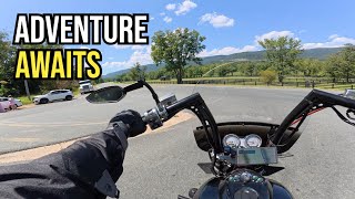 On The Way To The Blue Ridge Parkway on my Kawasaki Mean Streak 1600!