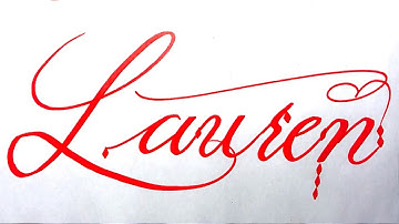 Lauren Name Signature Calligraphy Status | #moderncalligraphy #cursive #YearofYou #lauren @Lauren