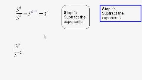 Dividing exponents withe same base