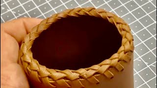 Endless Leather lacing - Same technique, multiple styles and uses, leathercraft