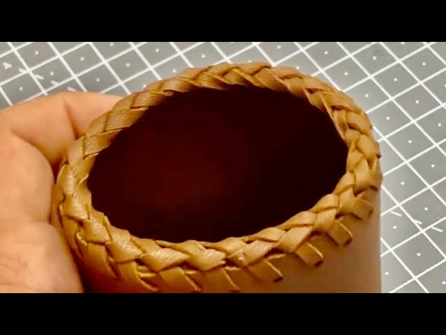 Braided handbag handle - inspired by Louis Vuitton #Leathercraft